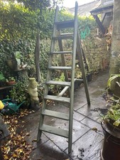 Vintage Wooden Step Ladders, Garden Feature