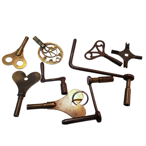 Antique clock winding keys - antique,