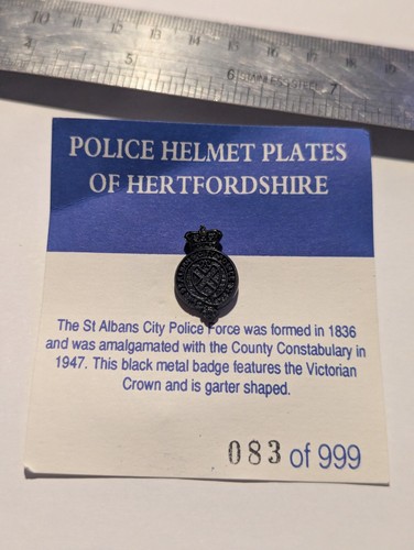 Hertfordshire police helmet - police,