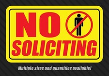 No Soliciting sticker decal