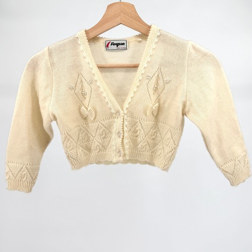 Vintage 90s foque cream knit - vintage,