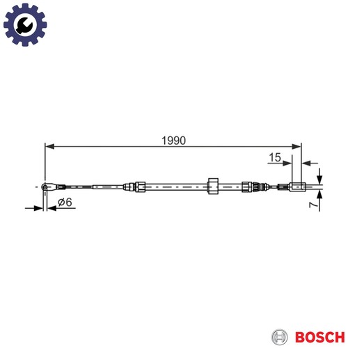Cable pull parking brake 987 - cable,