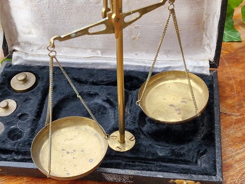 Old scales with few antique - scales,
