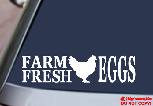 Farm fresh eggs vinyl - eggs,