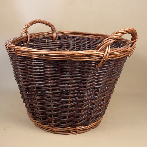 Vintage round basket - round, woven