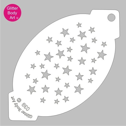Stars face paint - stars, stencil