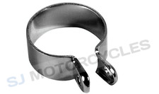 CHROME EXHAUST CLAMP CLASSIC BIKE 1.75" 45MM BSA NORTON TRIUMPH CLIP HONDA