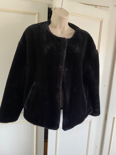 Zara black faux - black, coat