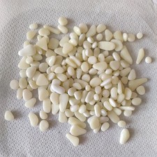 Fused glass cream - fused, cabouchons