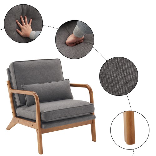 Upholstered accent chair - upholstered,