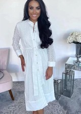 ZARA EMBROIDERED SHIRT DRESS