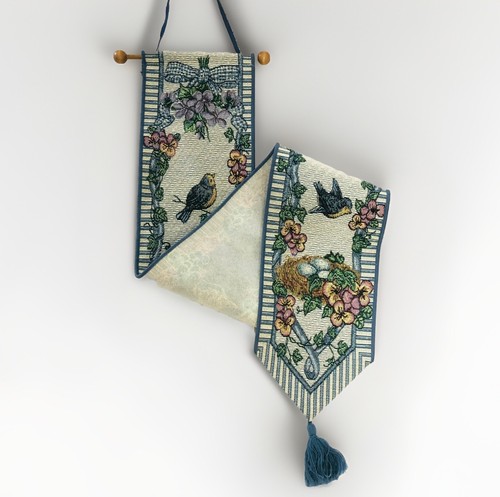 Vtg blue bird tapestry - bird,