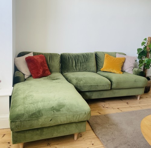 Daphnis fern green velvet - green,