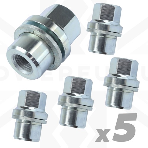 5pc silver alloy wheel - silver, nut
