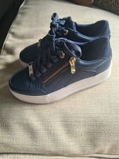 Carvela navy blue wedge - carvela,