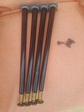 SET OF 4 Dansette legs 15.5 inch long With Fixing Plates