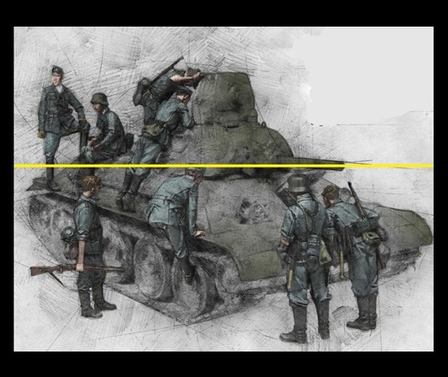 Scale german ww2 - 1/35, resin