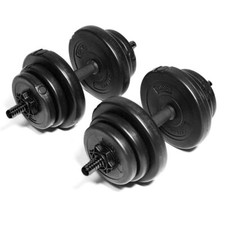 Adjustable Dumbbell Set 10-20kg Weights Barbell Hand Dumbbells Pair Home Fitness