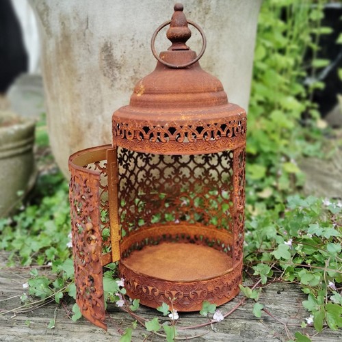 Large iron filigree tealight - iron,