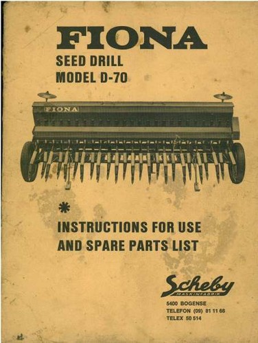 Fiona seed drill model 70 - seed,