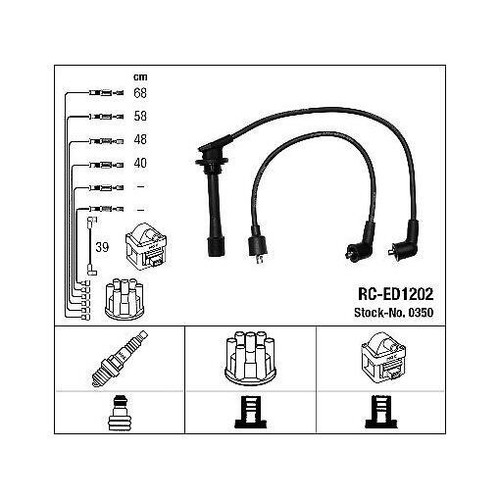 0350 ngk ignition cable - 0350, kit