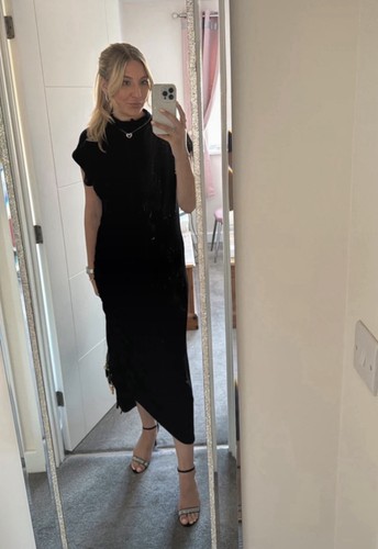Reiss black dress - black,