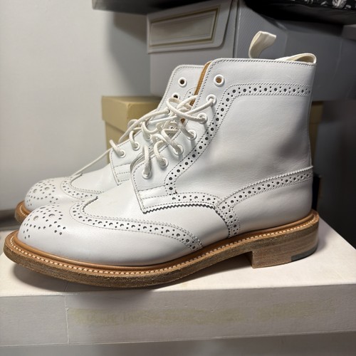 Trickers white brogue boots - , uk