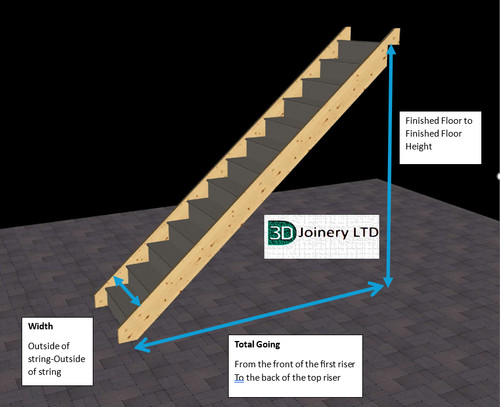 Straight staircase made - straight, to