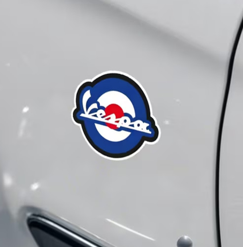 Vespa blue sticker - vespa, scooter