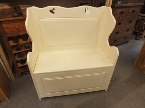 Painted monks bench settle - 3',