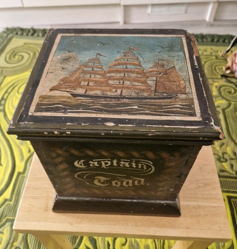 Antique seamans ditty box - seamans,