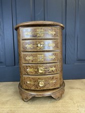 Vintage Japanese Wooden Jewelry Box, Musical (no Working) Inlaid Design Wood