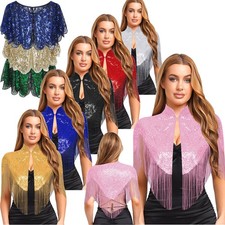 Womens Sparkly Sequin Shawl