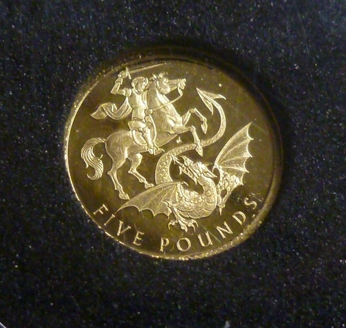 24ct pure gold proof 5 - proof, £5