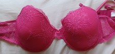 M and S hot pink plunge bra