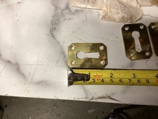 4x Rectangle Polished Brass