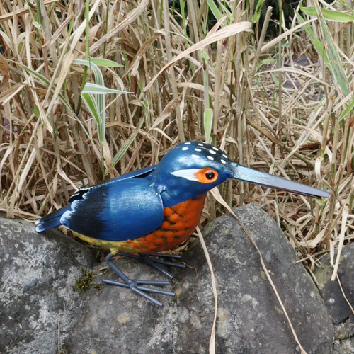 Metal kingfisher bird - metal,