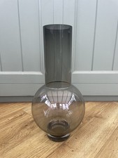 Large Smoked Glass Vase 14”