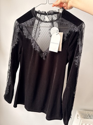 Monsoon black gothic long - black,