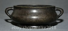 6.8"Marked Xuande Old Chinese Copper Dynasty Palace dragon incense burner censer