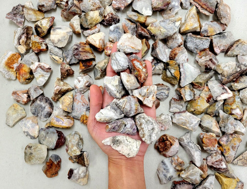 Crazy lace agate rough - lace,