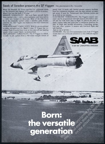 1968 saab viggen - saab,
