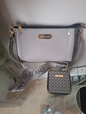 River Island Grey Crossbody Bag With Detachable Coin/Card Purse