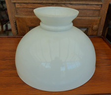 Extra Large Replacement Oil Lamp Shade Milk Glass White Opaline  Shade 34.5cm