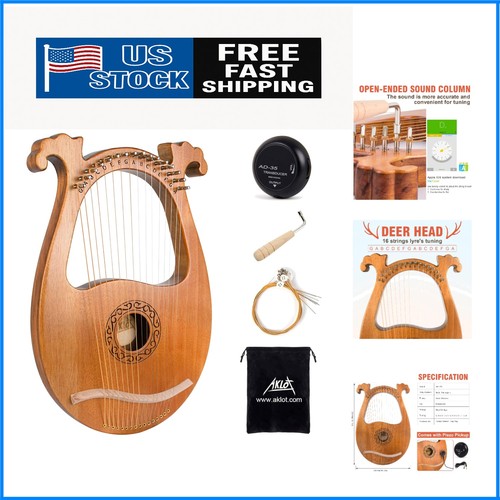 Elegant string lyre harp - 16-string,