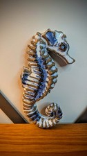 Vintage ceramic seahorse wall - vintage,