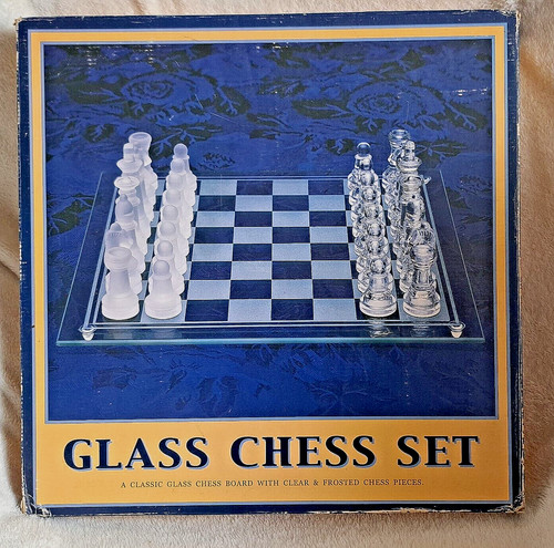 Vintage glass chess set - glass,