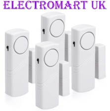 4 X WIRELESS DOOR WINDOW CARAVAN SHED MOTORHOME BOAT SECURITY SENSOR ALARMS 85DB