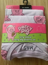 M&S Girls Pyjamas Pink Percy