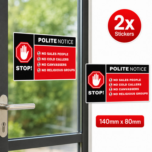 Cold callers sign - 2x,